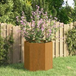 Jardinière Gris 40x40x45 cm Acier corten