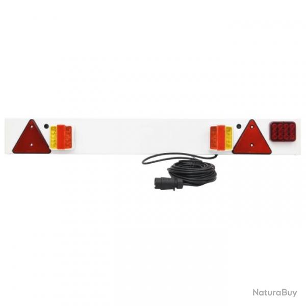 Feu de remorque Rouge 115x6x14 cm Ampoule LED 12 V