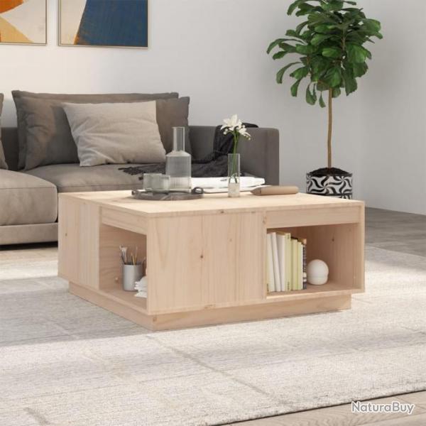 Table basse 80x81x36,5 cm Bois massif de pin