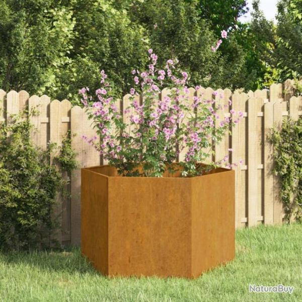 Jardinire Gris 60x60x45 cm Acier corten