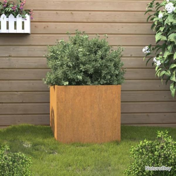 Jardinire Gris 49x47x46 cm Acier corten