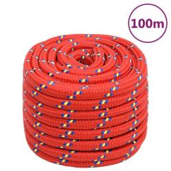 Corde de bateau Rouge 20 mm 100 m Polypropylène