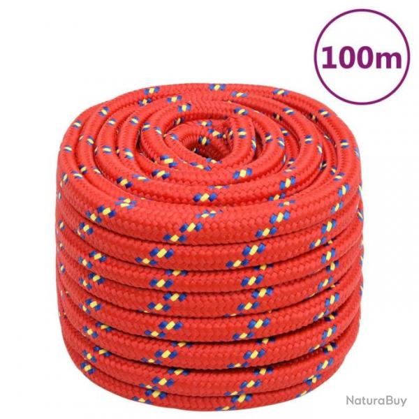 Corde de bateau Rouge 20 mm 100 m Polypropylne