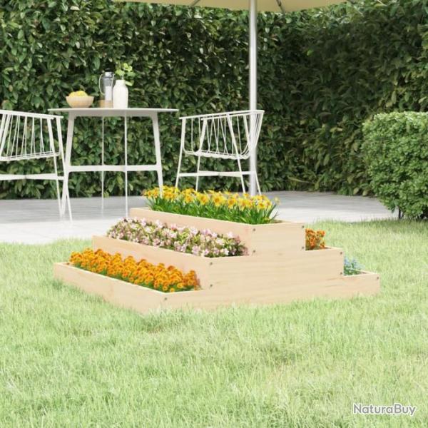 Jardinire 80x80x27 cm Bois massif de pin