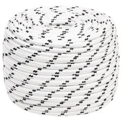 Corde de bateau tressé Blanc 14 mmx250 m Polyester