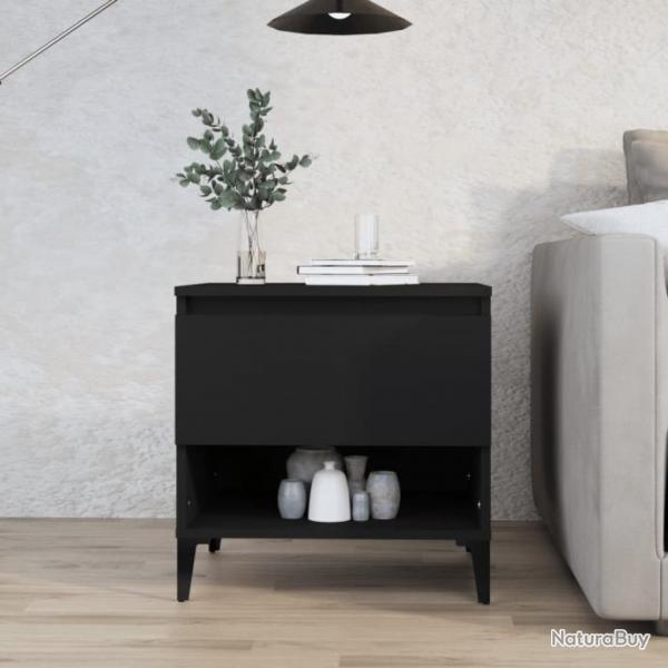 Table d'appoint Noir 50x46x50 cm Bois d'ingnierie