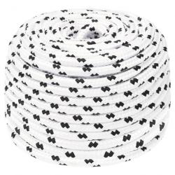 Corde de bateau tressé Blanc 6 mmx25 m Polyester