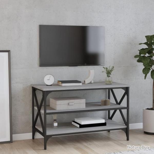 vidaXL Meuble TV Sonoma gris 80x40x50 cm Bois d'ingnierie