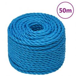 Corde de travail Bleu 24 mm 50 m polypropylène