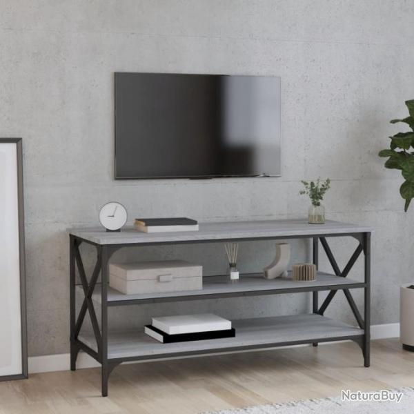 Meuble TV Sonoma gris 100x40x50 cm Bois d'ingnierie