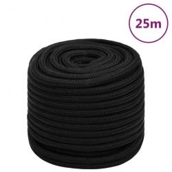 Corde de travail Noir 16 mm 25 m Polyester