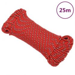 Corde de bateau Rouge 5 mm 25 m Polypropylène