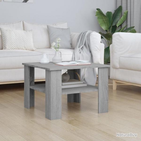 Table basse Sonoma gris 60x60x42 cm Bois d'ingnierie