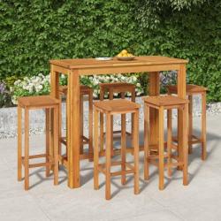 salle à manger de jardin 7 pcs Bois d'acacia solide