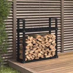 Support pour bois de chauffage Noir 110x35x108,5 cm Bois de pin