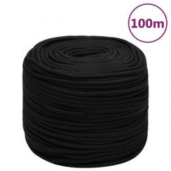 Corde de travail Noir 10 mm 100 m Polyester