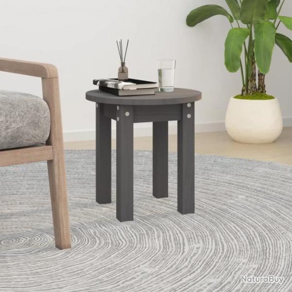 Table basse Gris  35x35 cm Bois massif de pin