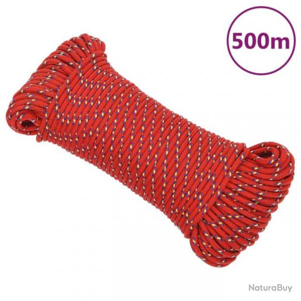 Corde de bateau Rouge 4 mm 500 m Polypropylne