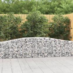 Paniers à gabions arqués 3 pcs 400x30x60/80 cm Fer galvanisé