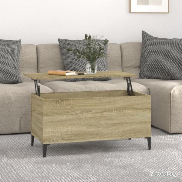 Table basse Chne sonoma 90x44,5x45 cm Bois d'ingnierie