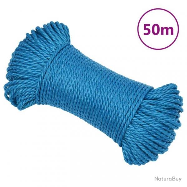 Corde de travail Bleu 8 mm 50 m Polypropylne