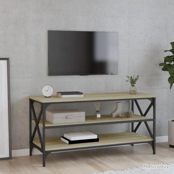 Meuble TV Chne sonoma 100x40x50 cm Bois d'ingnierie