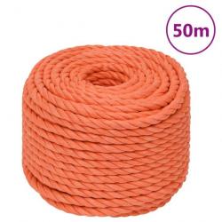 Corde de travail Orange 12 mm 50 m Polypropylène