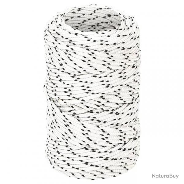 Corde de bateau tress Blanc 2 mmx50 m Polyester