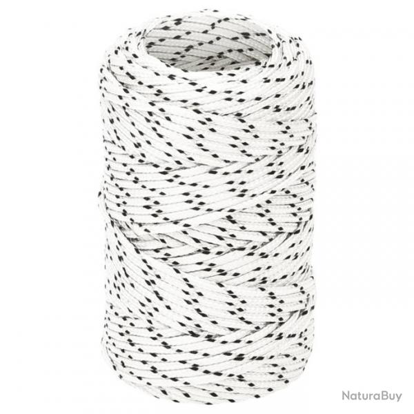 Corde de bateau tress Blanc 2 mmx25 m Polyester