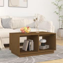 Table basse Marron miel 80x50x40 cm Bois massif de pin