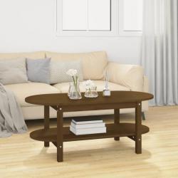 Table basse Marron miel 110x55x45 cm Bois massif de pin