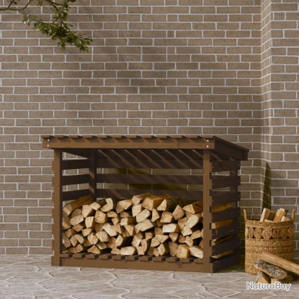 Support bois de chauffage Marron miel 108x73x79 cm Bois pin