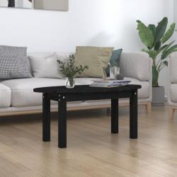 Table basse Noir 80x40x35 cm Bois massif de pin