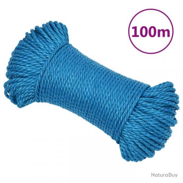 Corde de travail Bleu 8 mm 100 m Polypropylne