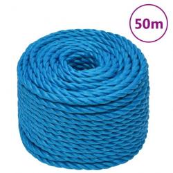 Corde de travail Bleu 12 mm 50 m Polypropylène