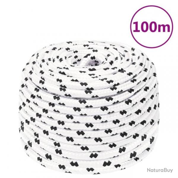 Corde de travail Blanc 10 mm 100 m Polyester