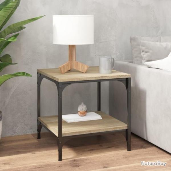 Table d'appoint Chne sonoma 40x40x40 cm Bois d'ingnierie