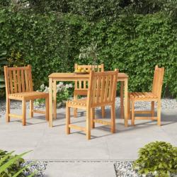 Ensemble à dîner de jardin 5 pcs Bois de teck massif