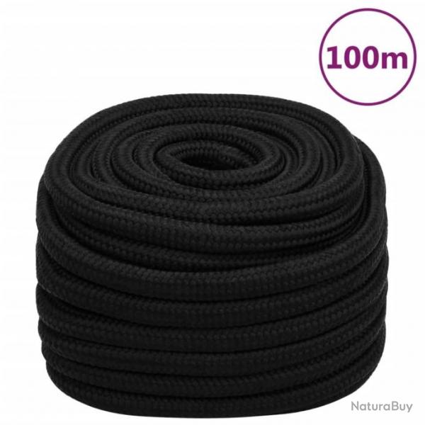 Corde de travail Noir 20 mm 100 m Polyester