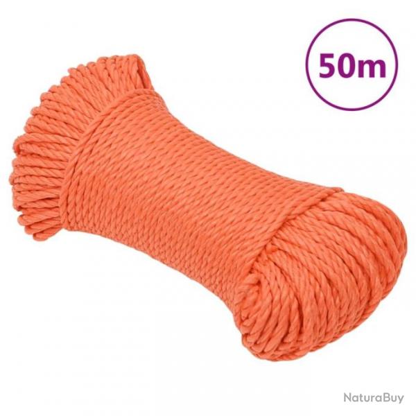 Corde de travail Orange 8 mm 50 m Polypropylne