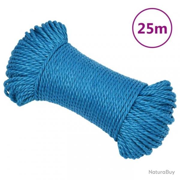 Corde de travail Bleu 8 mm 25 m Polypropylne