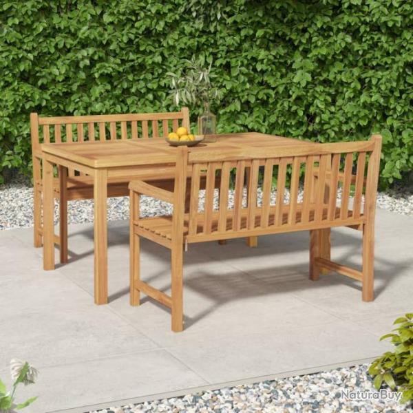 Ensemble  dner de jardin 3 pcs Bois de teck massif