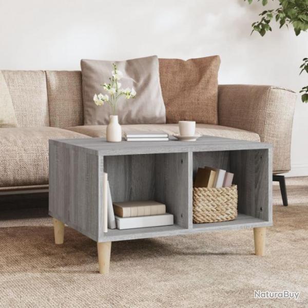 Table basse Sonoma gris 60x50x36,5 cm Bois d'ingnierie