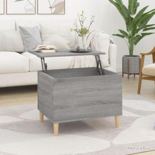 Table basse Sonoma gris 60x44,5x45 cm Bois d'ingnierie