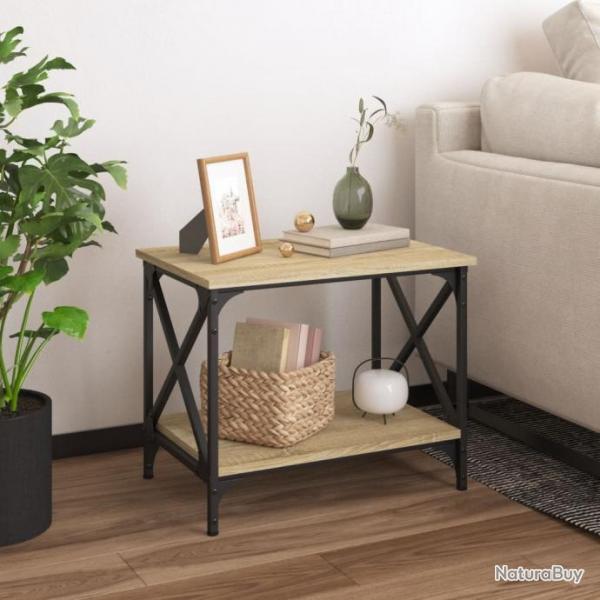 Table d'appoint Chne sonoma 55x38x45 cm Bois d'ingnierie