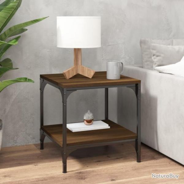 Table basse Chne marron 50x50x40 cm Bois d'ingnierie