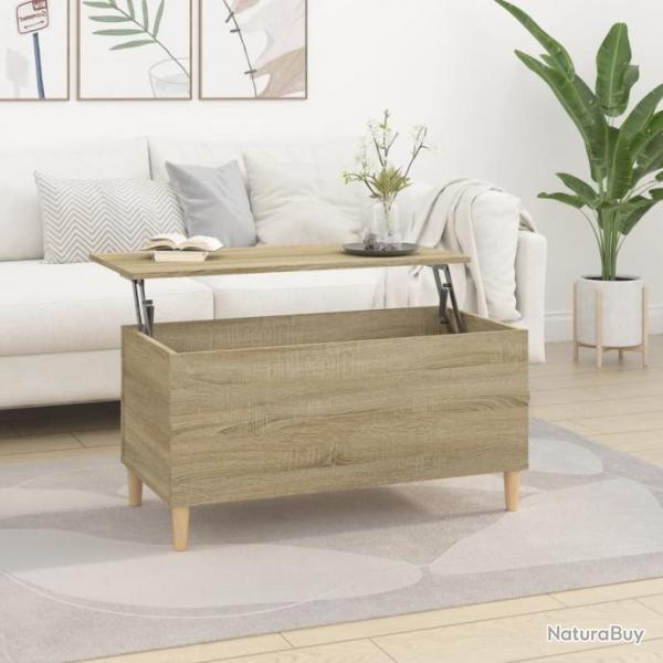 Table basse Chne sonoma 90x44,5x45 cm Bois d'ingnierie