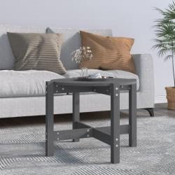 Table basse Gris Ø 62,5x45 cm Bois massif de pin