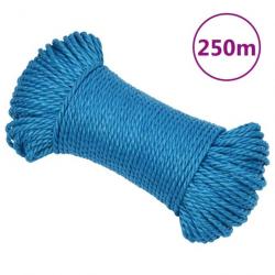Corde de travail Bleu 3 mm 250 m Polypropylène