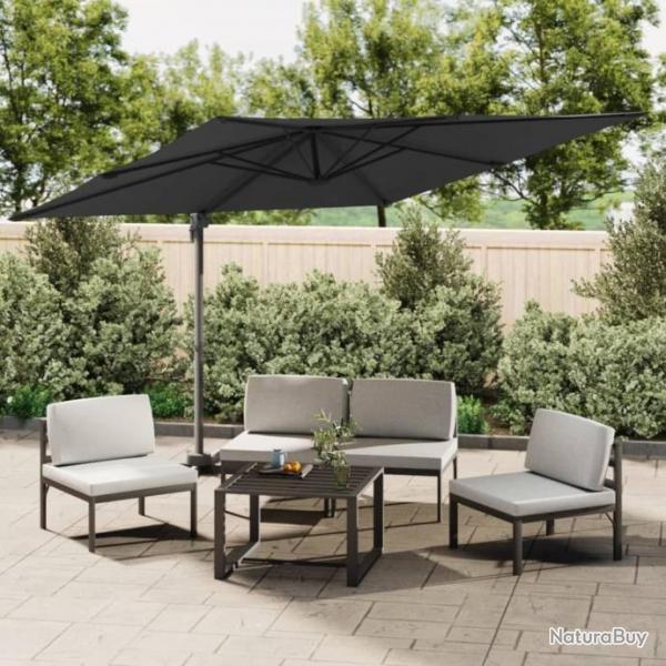 Parasol cantilever  LED Noir 400x300 cm